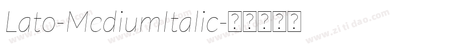 Lato-MediumItalic字体转换