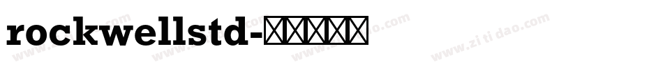 rockwellstd字体转换