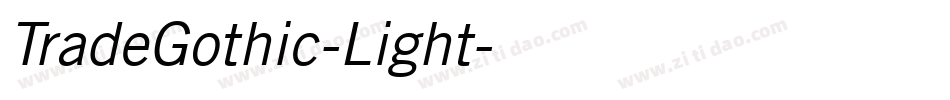 TradeGothic-Light字体转换