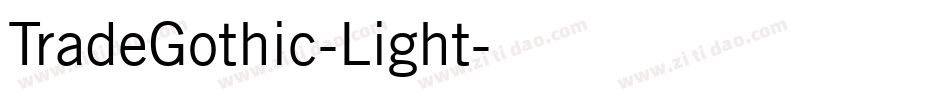 TradeGothic-Light字体转换