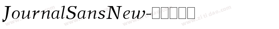 JournalSansNew字体转换