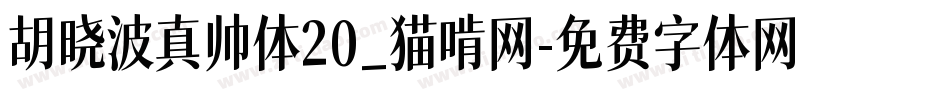 胡晓波真帅体20_猫啃网字体转换