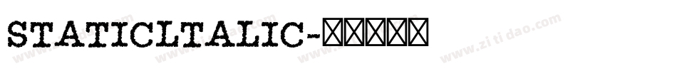 staticltalic字体转换