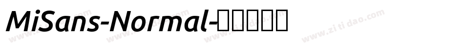 MiSans-Normal字体转换