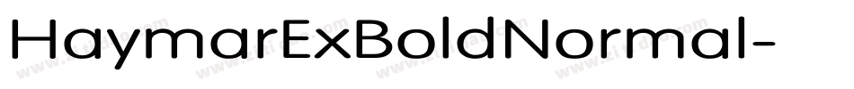 HaymarExBoldNormal字体转换
