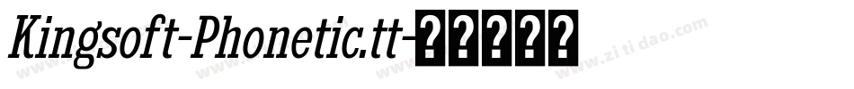 Kingsoft-Phonetic.tt字体转换