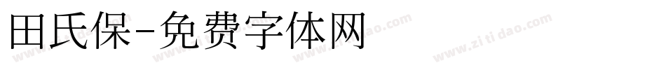 田氏保字体转换