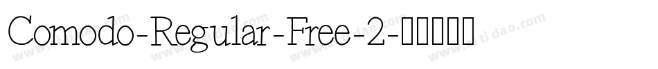 Comodo-Regular-Free-2字体转换