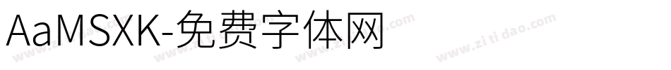 AaMSXK字体转换