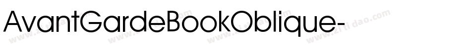 AvantGardeBookOblique字体转换