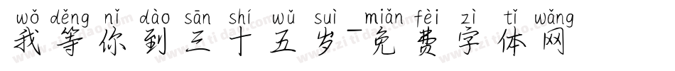 我等你到三十五岁字体转换