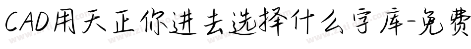 CAD用天正你进去选择什么字库字体转换