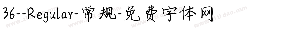 36--Regular-常规字体转换