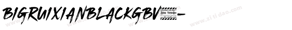 bigruixianblackgbv1字体转换