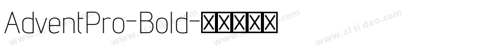 AdventPro-Bold字体转换