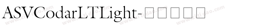 ASVCodarLTLight字体转换