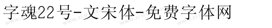 字魂22号-文宋体字体转换