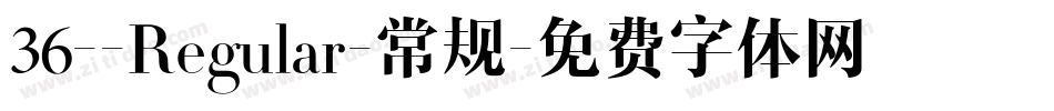 36--Regular-常规字体转换