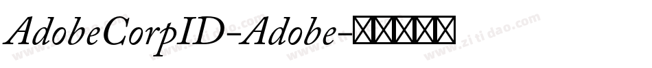 AdobeCorpID-Adobe字体转换