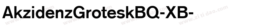 AkzidenzGroteskBQ-XB字体转换