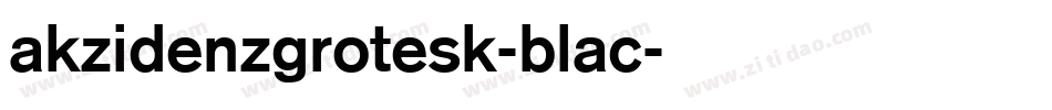 akzidenzgrotesk-blac字体转换