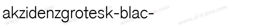 akzidenzgrotesk-blac字体转换