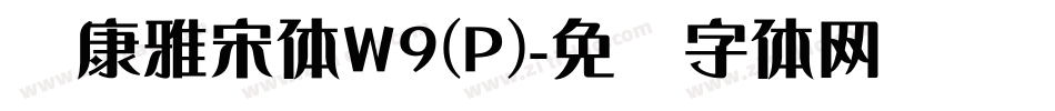 华康雅宋体W9(P)字体转换