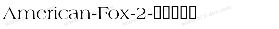 American-Fox-2字体转换