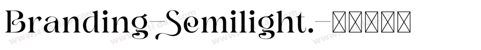 Branding-Semilight.字体转换