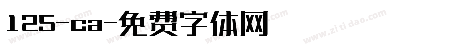 125-ca字体转换