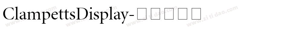 ClampettsDisplay字体转换