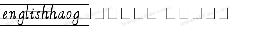 englishhaog空心四线三格字体转换