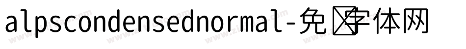 alpscondensednormal字体转换