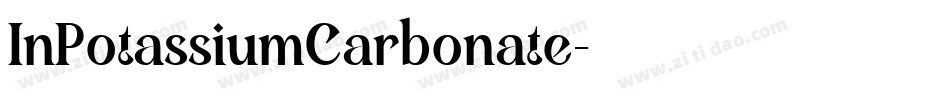 InPotassiumCarbonate字体转换