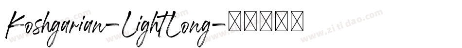 Koshgarian-LightLong字体转换