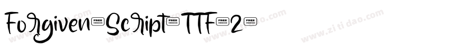 Forgiven-Script-TTF-2字体转换