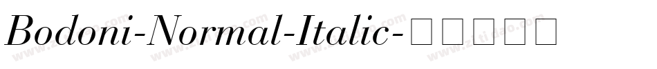 Bodoni-Normal-Italic字体转换