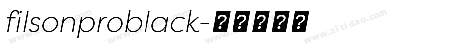 filsonproblack字体转换