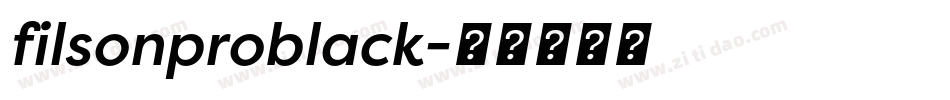 filsonproblack字体转换