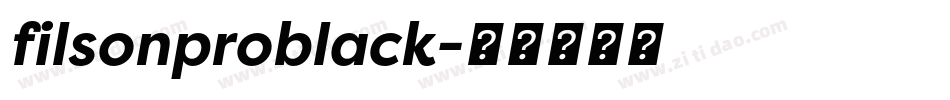 filsonproblack字体转换