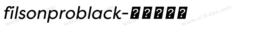 filsonproblack字体转换