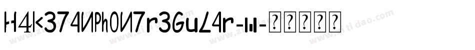 H4KetanFontRegular-W字体转换