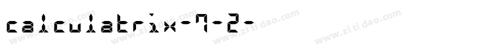 calculatrix-7-2字体转换