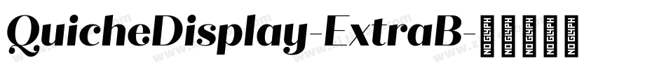 QuicheDisplay-ExtraB字体转换