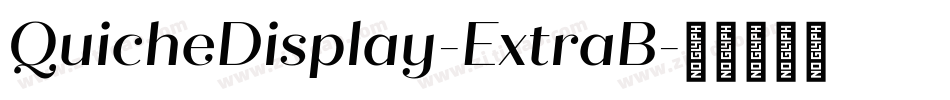 QuicheDisplay-ExtraB字体转换