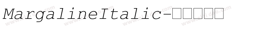 MargalineItalic字体转换