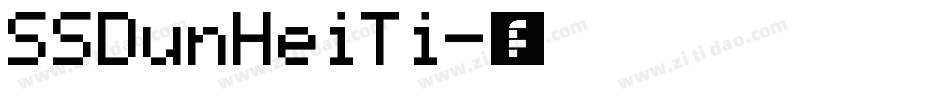 SSDunHeiTi字体转换