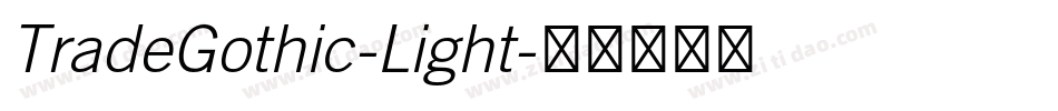 TradeGothic-Light字体转换