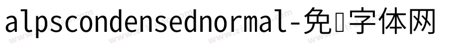 alpscondensednormal字体转换