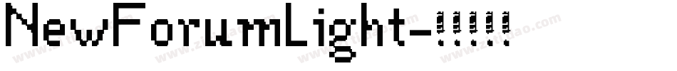 NewForumLight字体转换